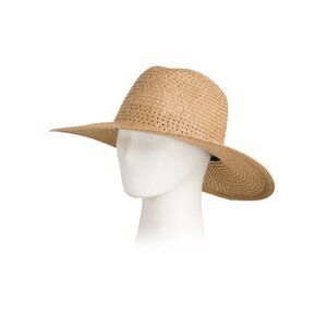 EUGENIA KIM Camel/Gold Packable Wide Brim Fedora